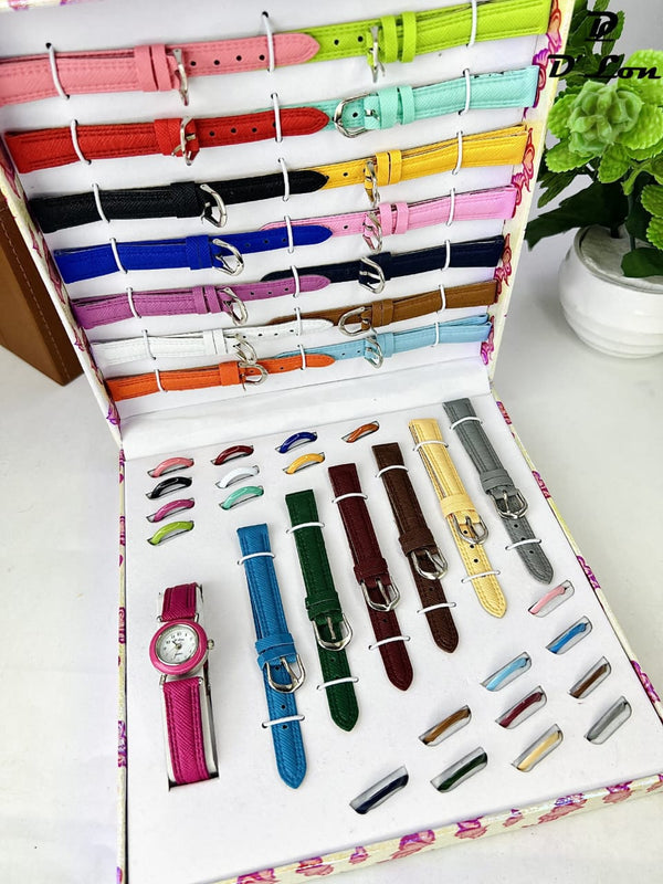 D.LON Changeable Belt & Ring Watch Set 21 Colors